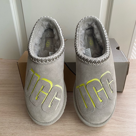 UGG Men's Tasman Grey/Green Graphic Shadow Slipper - M 8- W 9.5 - Picture 10 of 11